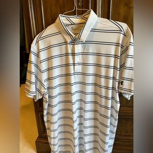 Under Armour golf shirt.